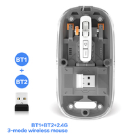 Mouse Gaming Nirkabel RGB Backlit Isi Ulang 5-Tombol Vertikal untuk Tangan Kanan dengan Pelacakan Laser untuk Desktop/Laptop yang Dapat Disesuaikan Stok Tersedia