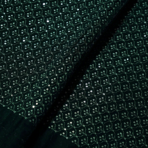 Luxurious Sequined Embroidery Velvet Fabric Perfect for Creating Stunning Dresses Evening Gowns Couture & Elegant Formal Apparel - Product Image 1