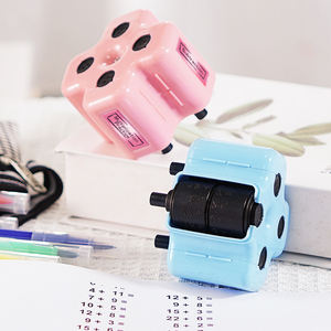 Tampon encreur 4-en-1 pour exercices de mathématiques (addition, soustraction, multiplication, remplissage de <span class=keywords><strong>questions</strong></span>) – Tampon à rouleau en plastique pour la décoration - Product Image 4