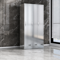 Armoire de rangement industrielle en acier inoxydable, étanche, pour personnel et écoles