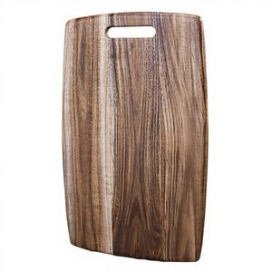 Planche à découper en bois massif robuste, surface compatible couteaux, passe au lave-vaisselle, ustensile de cuisine sûr et efficace - Product Image 1