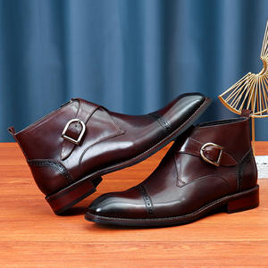 Bottes de travail vintage Amish de luxe haut de gamme pour hommes, imperméables, antidérapantes, à lacets, avec semelle Goodyear, en cuir véritable robuste - Product Image 2