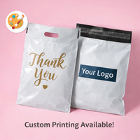 Enveloppes d'expédition en polyéthylène compostable avec logo personnalisé, 60 microns d'épaisseur, pour chaussures, fourrures, chaussettes, vêtements