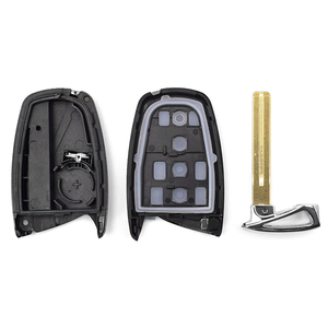H-yundai 3 + 1 nút từ xa chìa khóa xe Vỏ Chìa Khóa trống trường hợp màu đen với logo với chìa khóa khẩn cấp - Product Image 5