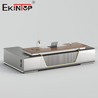 Bureau de travail commercial Ekintop, bureau d'ordinateur de luxe, table de bureau ergonomique, bureau en bois, bureaux de travail modernes