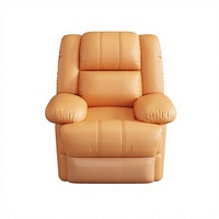 Fauteuil inclinable moderne FlameGlow G03 avec télécommande, repose-pieds extensible, support lombaire gonflable, tissu et métal réglables