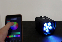 Lot de 10 projecteurs LED PAR sans fil rechargeables intelligents avec batterie, contrôle professionnel pour mariages, fêtes, DJ et éclairage de scène
