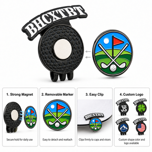 Juego de Marcadores de Pelotas de Golf Personalizados de Alta Gama con Logotipo OEM ODM, Clip para Gorra con Diseño de Pingüino, para Regalos Promocionales de Clubes y Empresas - Product Image 4
