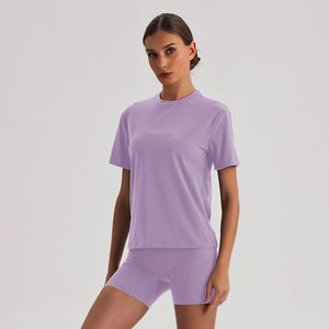 Camisetas Deportivas Personalizadas con Logotipo, Cuello Redondo, <span class=keywords><strong>Manga</strong></span> <span class=keywords><strong>Corta</strong></span>, para Gimnasio, Fitness, Yoga, <span class=keywords><strong>Mujer</strong></span>, para Entrenamiento, Running, Actividades al Aire Libre - Product Image 5