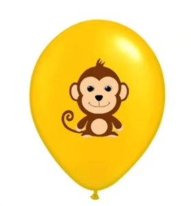 Ballons en latex imprimés avec des animaux de dessin animé, imprimés Happy Birthday, pour la décoration de fête d'<span class=keywords><strong>anniversaire</strong></span> des enfants - Product Image 3