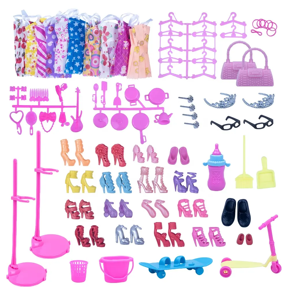 85piece low price fashion accessories doll clothes for sale