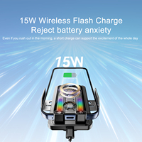 Nouveauté, design de haute qualité, chargeur de voiture sans fil 15W, support de téléphone portable avec boîtier en alliage d'aluminium