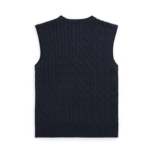 LeBo vente en gros logo personnalisé en coton biologique <span class=keywords><strong>sans</strong></span> manches col en V câble garçons tricoté gilet <span class=keywords><strong>pull</strong></span> - Product Image 2