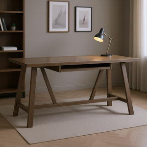 Escritorio Dylan Driftwood con Diseño de Trípode, Muebles de Oficina Modernos, 1 Cajón, Independiente, Requiere Ensamblaje - Product Image 2