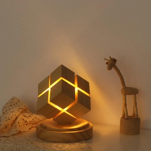 Lampe de chevet décorative, lumière d'ambiance pour chambre à coucher, avec prise USB - Product Image 6