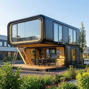 Maison préfabriquée de luxe, cabine modulaire en conteneur avec design moderne et isolation, bâtiment en acier personnalisé, esthétique moderne époustouflante - Product Image 1