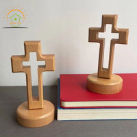 Pendentif chrétien personnalisé en bois croix bijoux sculpté artisanat cadeau Articles d'ameublement