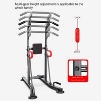 Support à barre parallèle simple en acier avec entraîneur de triceps pour le fitness à domicile-barre de traction debout pour les exercices de bras et de triceps