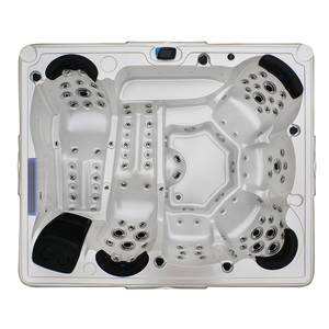 Outdoor Spa 6 <b>Person</b> Family With <b>Massage</b> Bathtub Acrylic Hot Tub with 117 Jets Music LED Light for spa - Product Image 4
