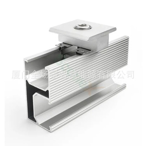 Riel de montaje solar de aluminio 28x55mm anodizado para instalación en techo - Product Image 4