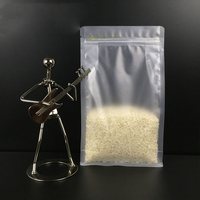 Matte Frosting Vocht Proof Transparante Poly Tassen Clear Ziplock Food Grade Rijstgraangewas Vlakke Bodem Resealbel Koffie Zak