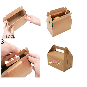 Boîtes d'emballage en papier design personnalisé avec logo éco-ami de qualité alimentaire pliable pour gâteau cookie pain pâtisserie donut macaron - Product Image 3