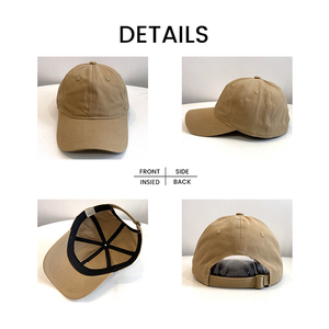 Fabricant de casquettes de baseball, vente en gros, casquette de baseball personnalisée de haute qualité, douce, décontractée, 6 panneaux, unie, non structurée, casquette de papa - Product Image 2