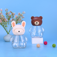 Botella de agua infantil de gran capacidad, libre de BPA, de Tritán, con tapa de animal 3D, portátil, tipo bandolera, personalizable.