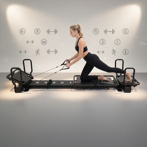 เครื่องพิลาทิส <span class=keywords><strong>MINIPRO</strong></span> ผลิตจากเหล็กอัลลอยคุณภาพสูง ออกแบบเพื่อการออกกำลังกายแบบเต็มรูปแบบ ความเข้มข้นสูง แรงกระแทกต่ำ เหมาะสำหรับการปรับรูปร่างทั่วร่างกาย ใช้ในสตูดิโอเชิงพาณิชย์ - Product Image 1