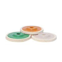 Roue de polissage en feutre de laine écologique durable de 4 pouces pour le polissage fin de l'acier inoxydable, du métal et du verre