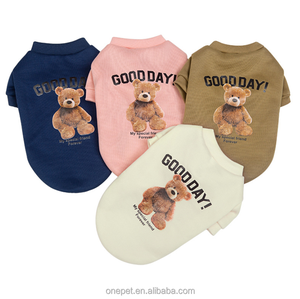 Abbigliamento Autunno Inverno per Cani e Gatti, Felpa Sportiva 'Good Day Bear', Vestiti Carini per Animali Domestici, Accessori per Chihuahua e Bichon - Product Image 1