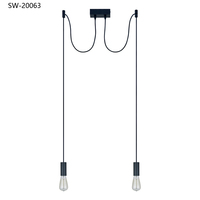 Lámpara de Techo Retro de 3/6/8/12 LED, Lámpara Colgante Vintage con Bombilla E27 85-265V, Lámpara para Cafetería, Comedor, Oficina, Bar, Decoración