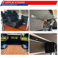 Système de fixation L-Track Premium 2' avec raccord pour ligne aérienne, en aluminium anodisé noir, pour montage encastré logistique L-Track |   Rail de siège intérieur pour fourgonnette