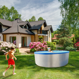 BN mạ kẽm tấm 118 'x 45.3 "khung bể bơi lớn dễ dàng để cài đặt vòng trên mặt đất hồ bơi với PVC Clip lưới vải - Product Image 3