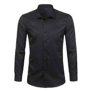 High-quality fashion silk shirts custom latest shirt brand designs dress shirts for men