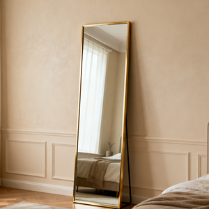 <span class=keywords><strong>Miroir</strong></span> sur pied pleine longueur décoratif en aluminium <span class=keywords><strong>doré</strong></span>, grand format, pour dressing, vente en gros à prix réduit - Product Image 3