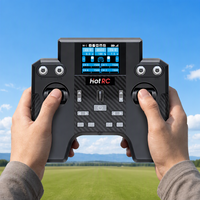 Émetteur radio RC HotRC HT-8A 8 canaux 2.4G FHSS à montage sur panneau, télécommande ABS pour avions, voitures, chars et modèles RC