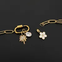 Collier minimaliste EMANCO pour femme en acier inoxydable avec chaîne à maillons et pendentifs papillon, bijoux de mode pour soirée, vente en gros et dropshipping