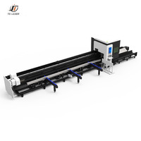 Máquina Láser Semiautomática para Tuberías de 6KW con Soporte de Seguimiento Servo y Asistencia de Rodillos de Diámetro Variable, Corte Trasero Cero y Doble Bisel