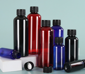 Bouteille en verre sérigraphiée spéciale de 500 ml et 1000 ml avec bouchon à vis bleu translucide et noir pour diffuseurs d'huiles essentielles - Product Image 2
