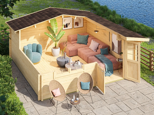 Extérieur préfabriqué arrière-cour en bois bureaux abris de jardin maisons d'été Kits Studio Pods cabines - Product Image 2