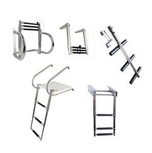 Nouvelle échelle de bateau télescopique 3 marches rétractable en acier inoxydable, échelle de bain de qualité marine, accessoire de yacht - Product Image 1