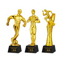 Médailles et plaques de trophées premium de la Coupe du monde de sport en résine métallique personnalisée