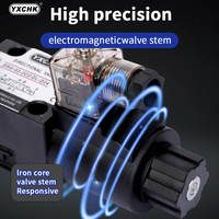 Válvula solenoide direccional electromagnética hidráulica, bloque de válvulas direccionales electromagnéticas, 2 unidades