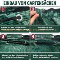 Sac de collecte de feuilles de jardin extérieur haute performance de bonne qualité sac de déchets de jardin réutilisable pour les boutures et les déchets verts