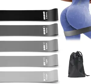 Mini faixa de látex personalizada para braço, faixa de resistência e peso para exercícios de academia, conjunto de 5 peças para exercícios em casa