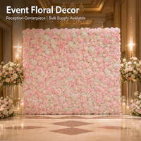 Panneau de fleurs artificielles avec roses et hortensias mélangés pour toile de fond de mariage, vitrine de magasin, scène de fête, décoration murale de photomaton