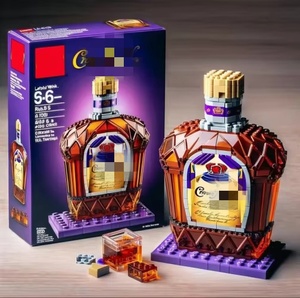 Mô Phỏng Rượu Vang Chai Gạch DIY Mô Hình Đồ Chơi Độc Đáo Sáng Tạo Xây Dựng Hiển Thị Xây Dựng Khối Thiết Lập Cho Giáng Sinh Món Quà Kỳ Nghỉ - Product Image 1