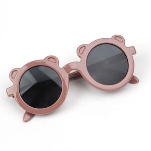 Nouvelles lunettes de soleil pour enfants, dessin animé, mignonnes, forme d'ours, monture pour filles, lunettes de soleil pour enfants, rondes, style street, lunettes de soleil pour bébé garçon, lunettes de soleil mignonnes - Product Image 6