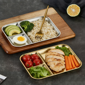 Vajilla Rectangular Clásica Personalizada de Acero Inoxidable, Plato <span class=keywords><strong>para</strong></span> Ensalada, Apto <span class=keywords><strong>para</strong></span> Lavavajillas y Microondas, <span class=keywords><strong>para</strong></span> Uso Doméstico y <span class=keywords><strong>en</strong></span> <span class=keywords><strong>Restaurantes</strong></span> - Product Image 6